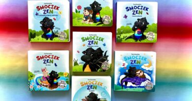 Kartonowa seria książek dla dzieci „Smoczek Zen”: Na stres, Na dobranoc, Przewodnik po świecie uważności, Relaksacja z mamą, Uważne jedzenie, Uważne mówienie, Na strach – Ewa Kaszyńska